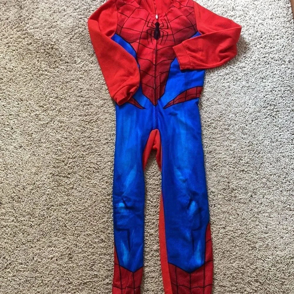 Spiderman Hooded Fleece Sleeper Size 10